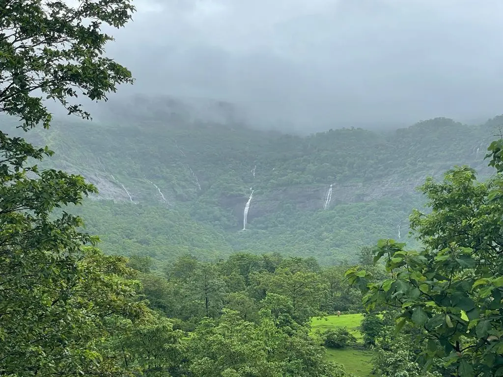 Hill View and Waterfall